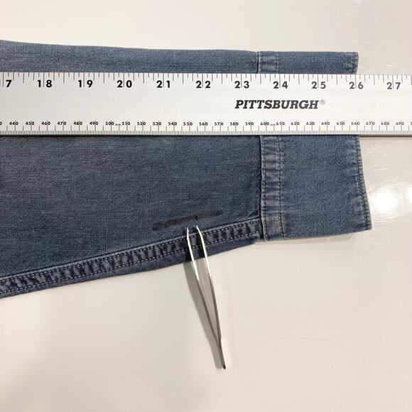 G-STAR RAW Denim Shirt Men XL Blue Vintage-Faded-Wash Logo Western Long-Sl BtnUp - Picture 15 of 15